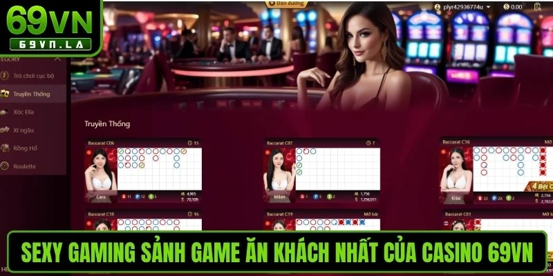 Sexy Gaming sảnh game ăn khách nhất của casino 69VN