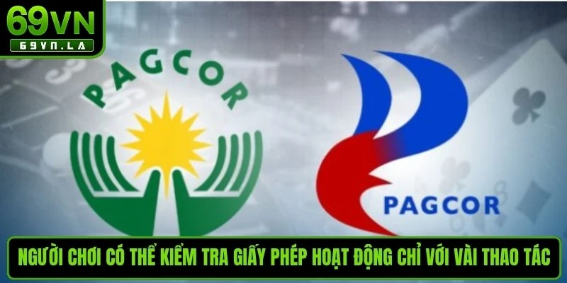 Người chơi có thể kiểm tra giấy phép hoạt động 69VN chỉ với vài thao tác